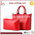 2 PCS Lady Handbag Set Fashion Brand Leather Bag Set with Coin Purse